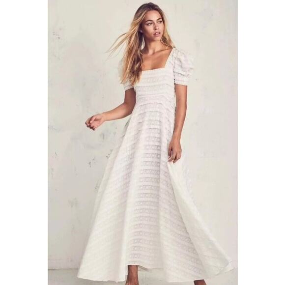 NWT $795 Loveshackfancy Ivory Ryan Scalloped Embroidered Ball Gown Dress… - Picture 7 of 16